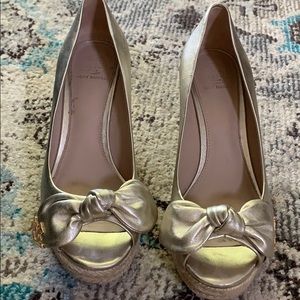 Tory Burch Espadrille Wedge, gold